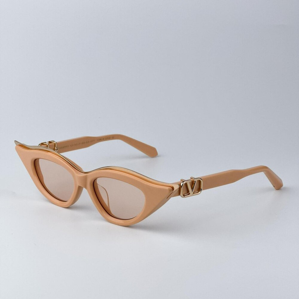 Valentino Women Sunglasses Beige Gold Nude Cat Eye V - GOLDCUT - II VLS-114C-49